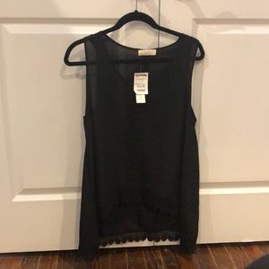 ELODIE BLACK TANK NEW WITH TAGS